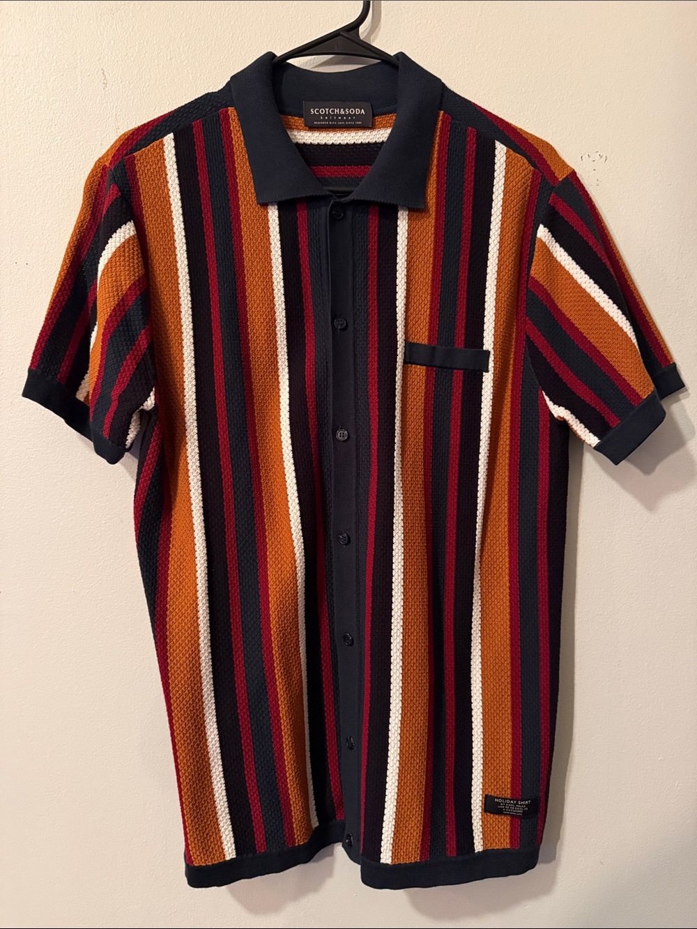 Scotch & Soda Men's Knit Holiday Shirt